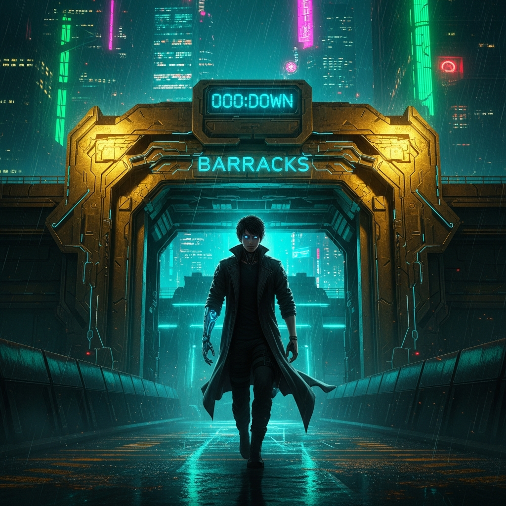 Kai's Ankunft an der Kaserne